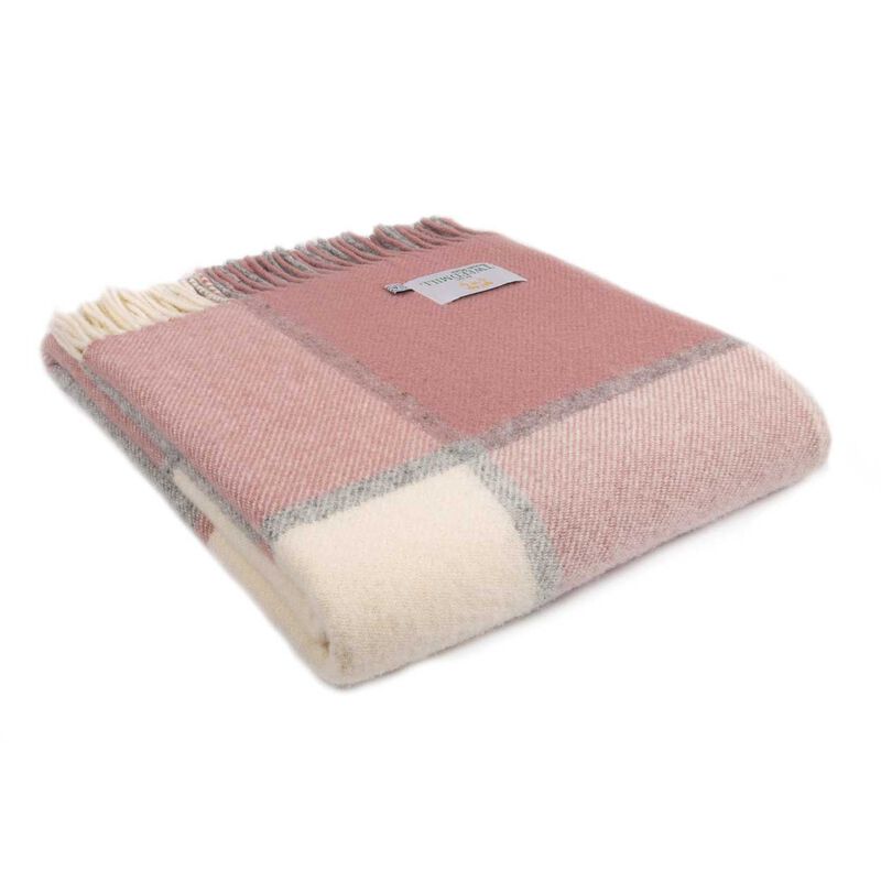 Tweedmill Pure New Wool Block Check Throw image number 0